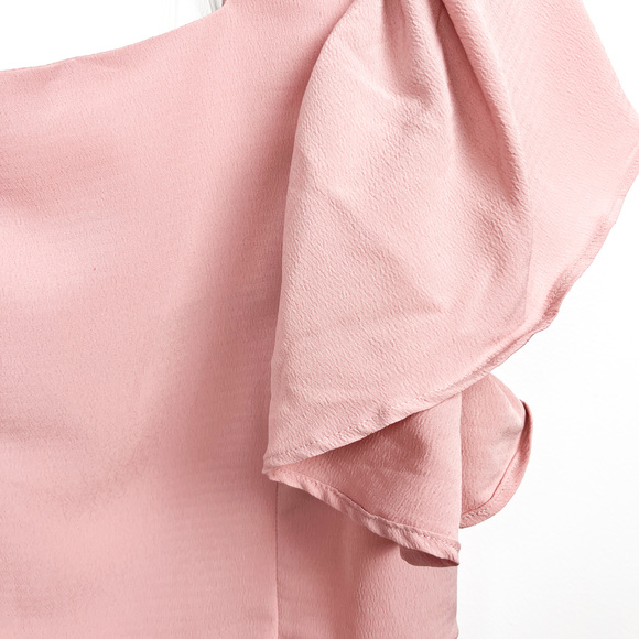 Active USA NWT Short Sleeve Button-Up Light Pink Crop Top - Picture 8 of 9